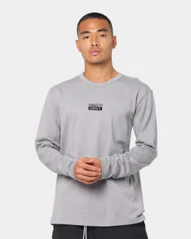 Adidas Heavy Duty Long Sleeve T-Shirt Charcoal Solid Grey