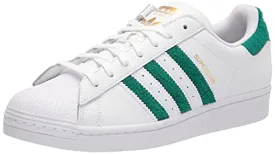 adidas Originals Men's Superstar Sneaker, White/White/Gold Metallic, 7