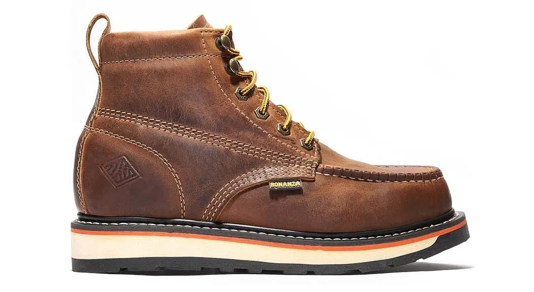 Bonanza Boots | FRONTIER 6" Moc Toe Dual Density Wedge Work Boot | BA-612