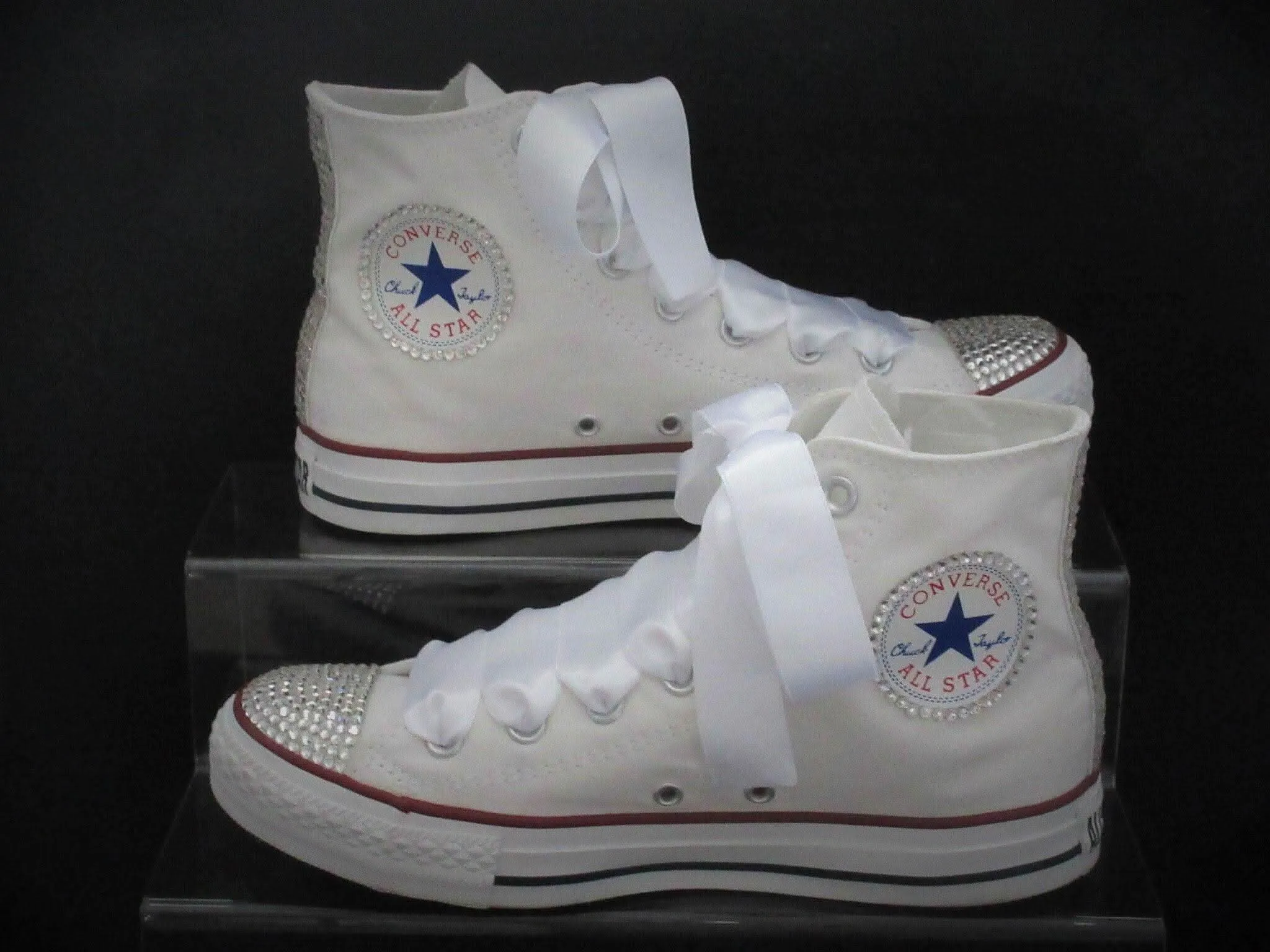 Bridal Hi Top Crystal Converse