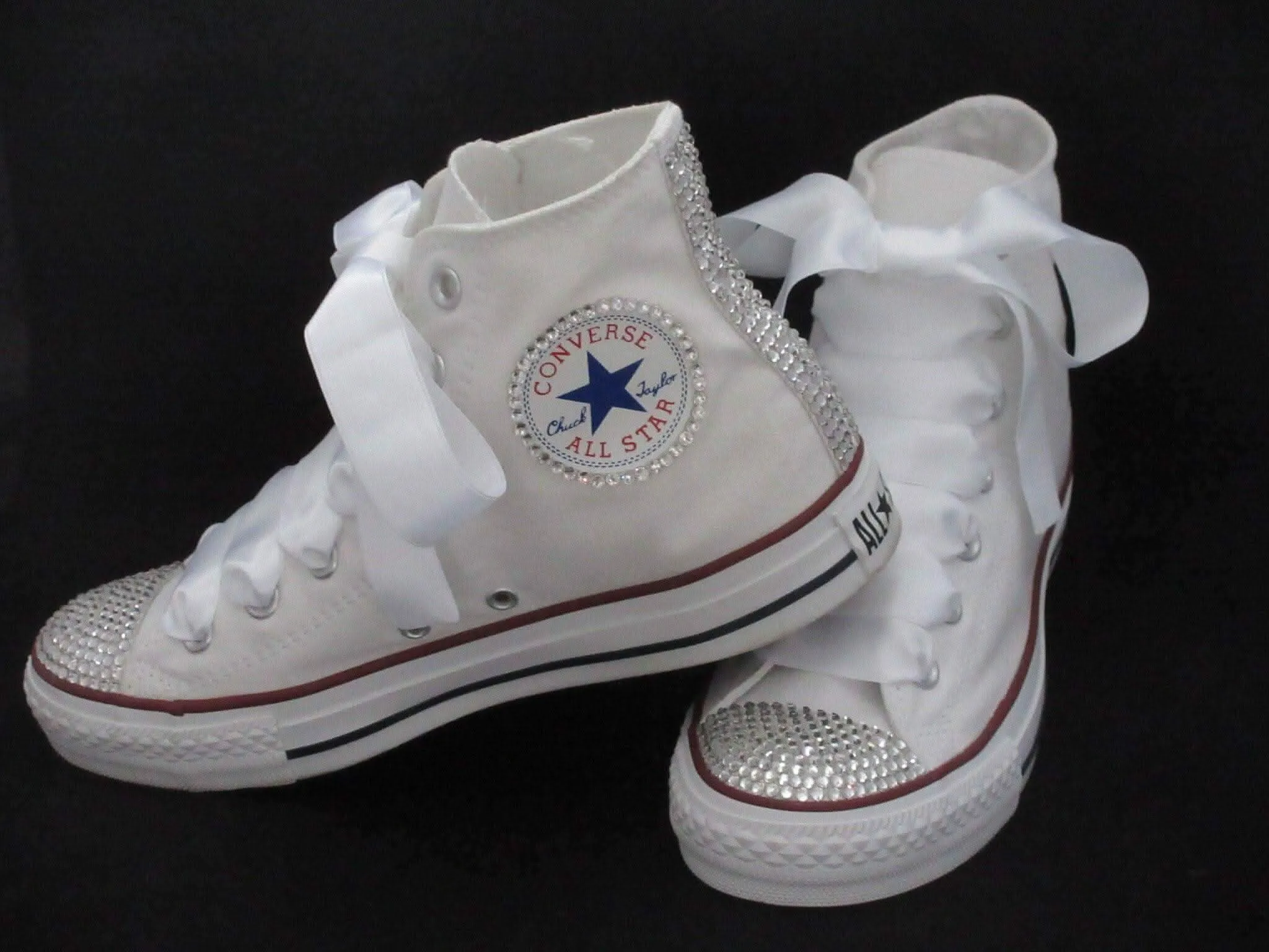 Bridal Hi Top Crystal Converse