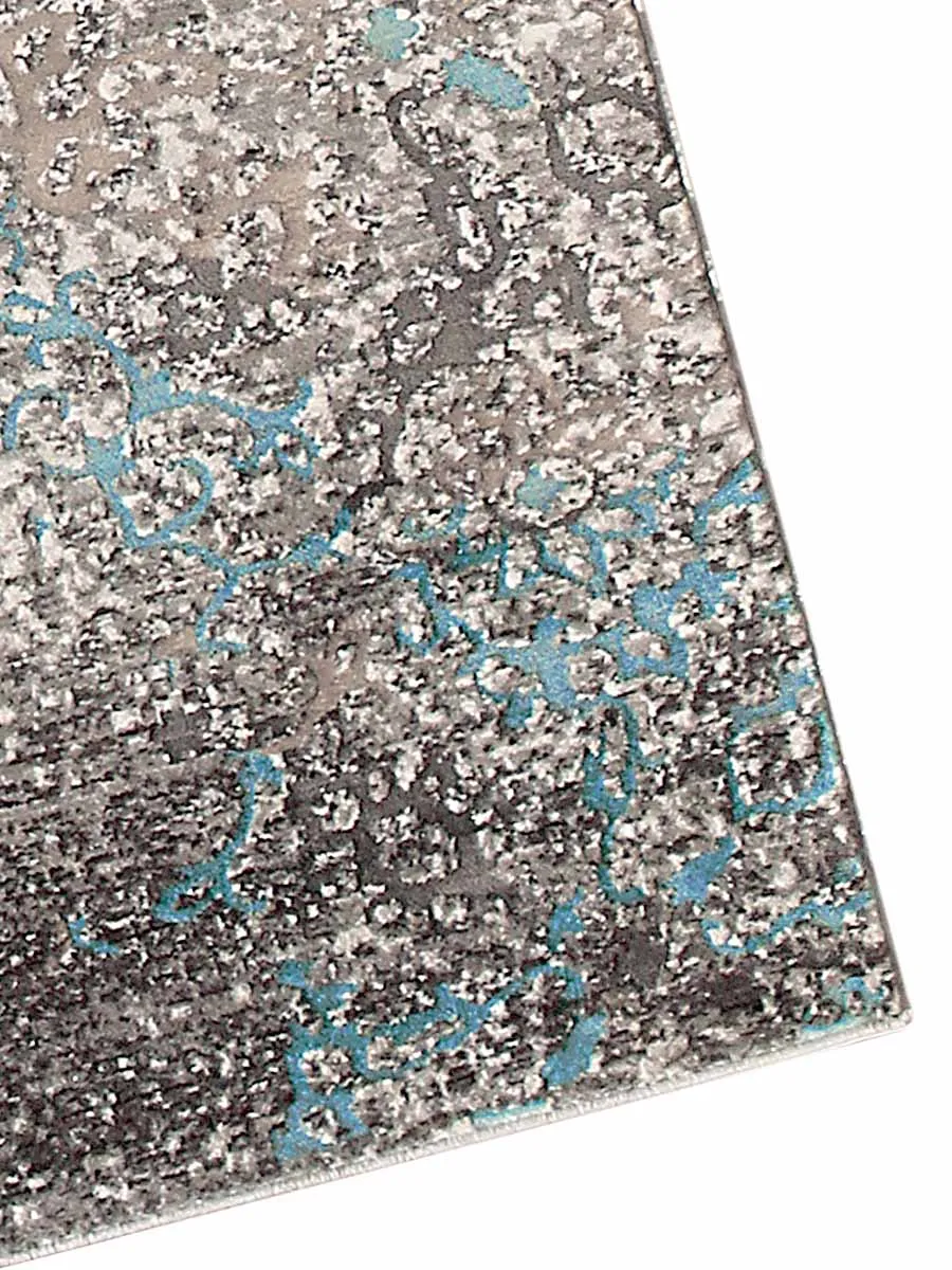 Cambridge Transitional Aqua Blue Power-Loomed Rug 2'x3'3"