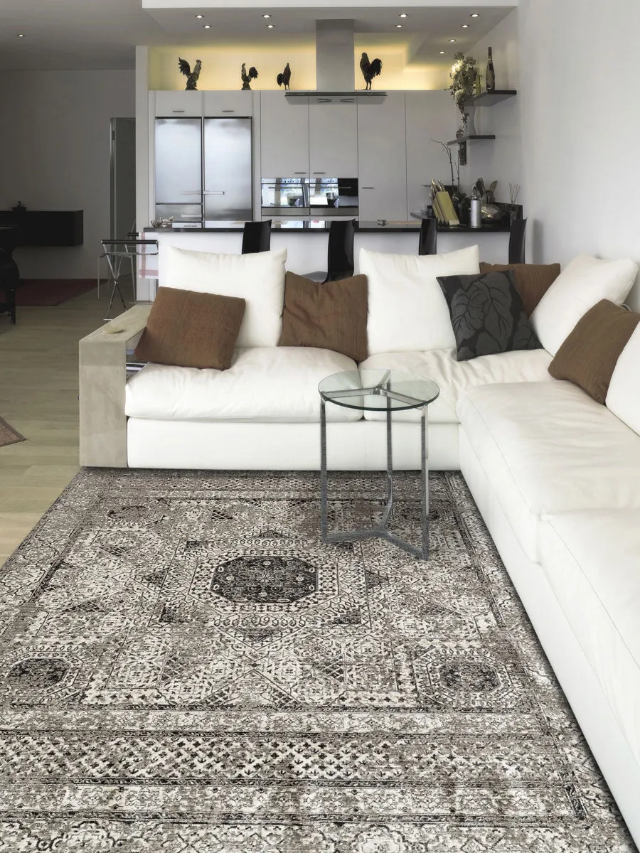 Cambridge Transitional Light Gray Machine Made Rug 7'10"x10'10"