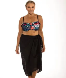 Capriosca Beach Cover Up Sarong - Black