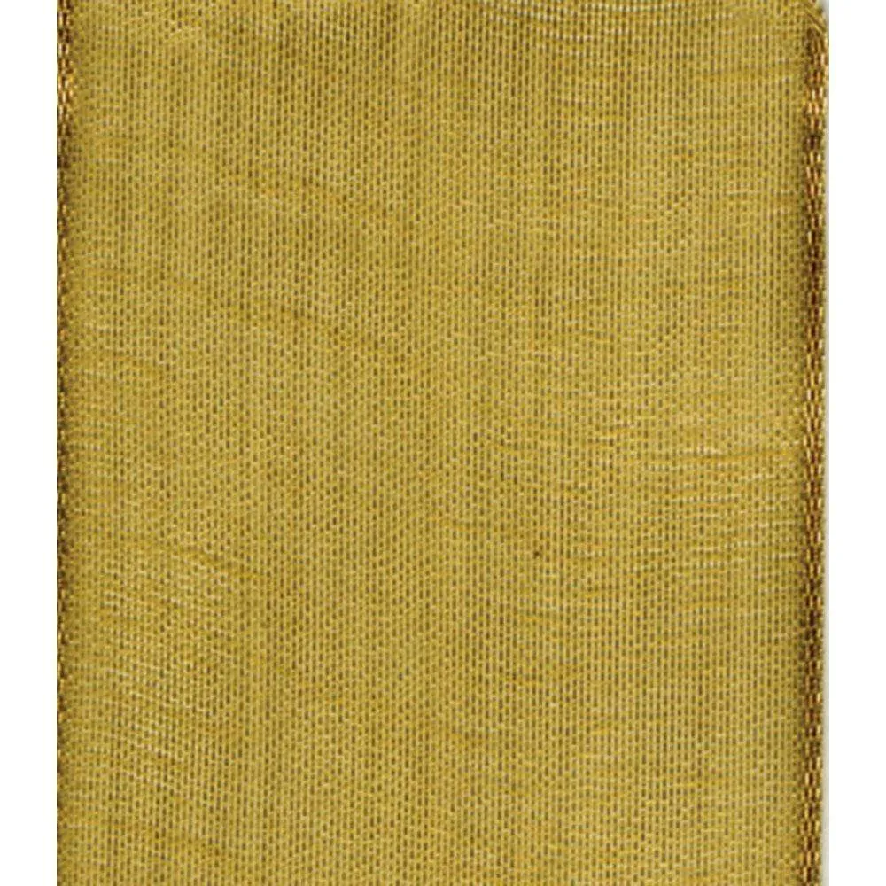CASPARI- Sheer Gold Wired Ribbon - 9 Yard Spool