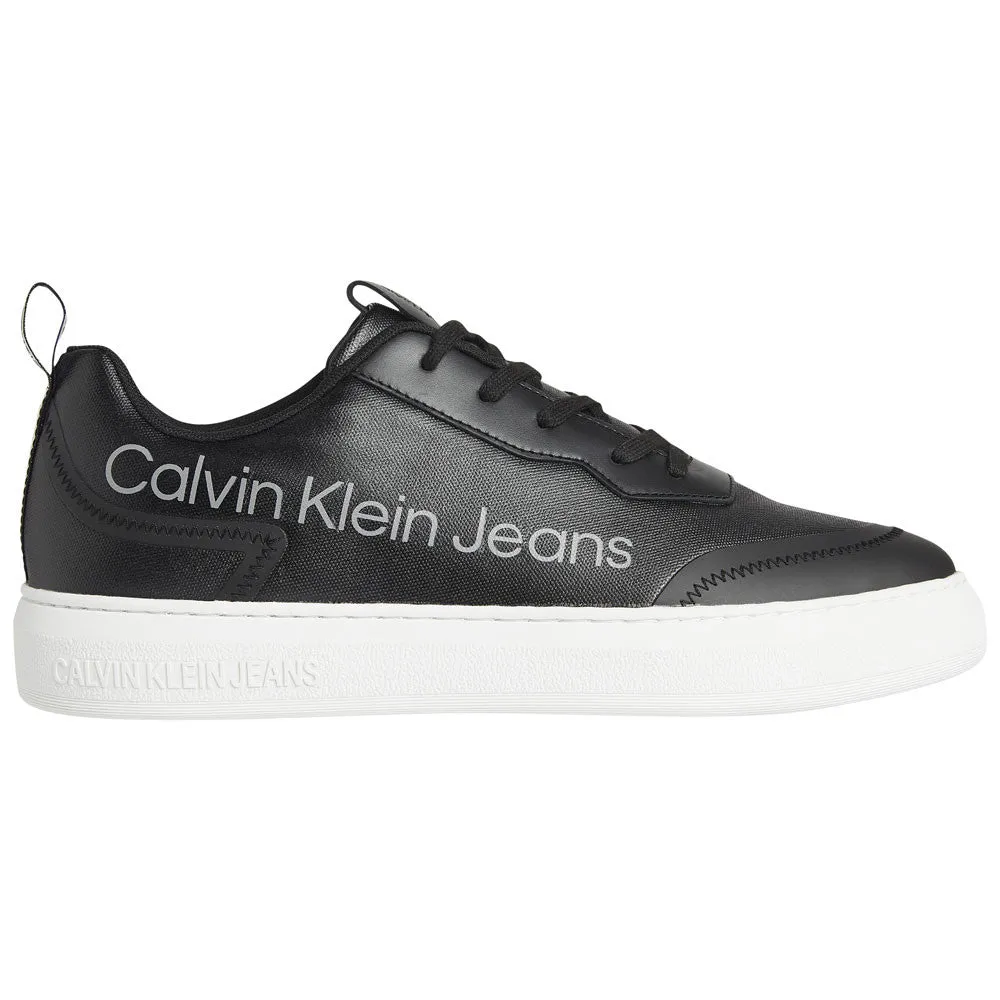 Casual Cupsole Sneakers With White Sole - Black