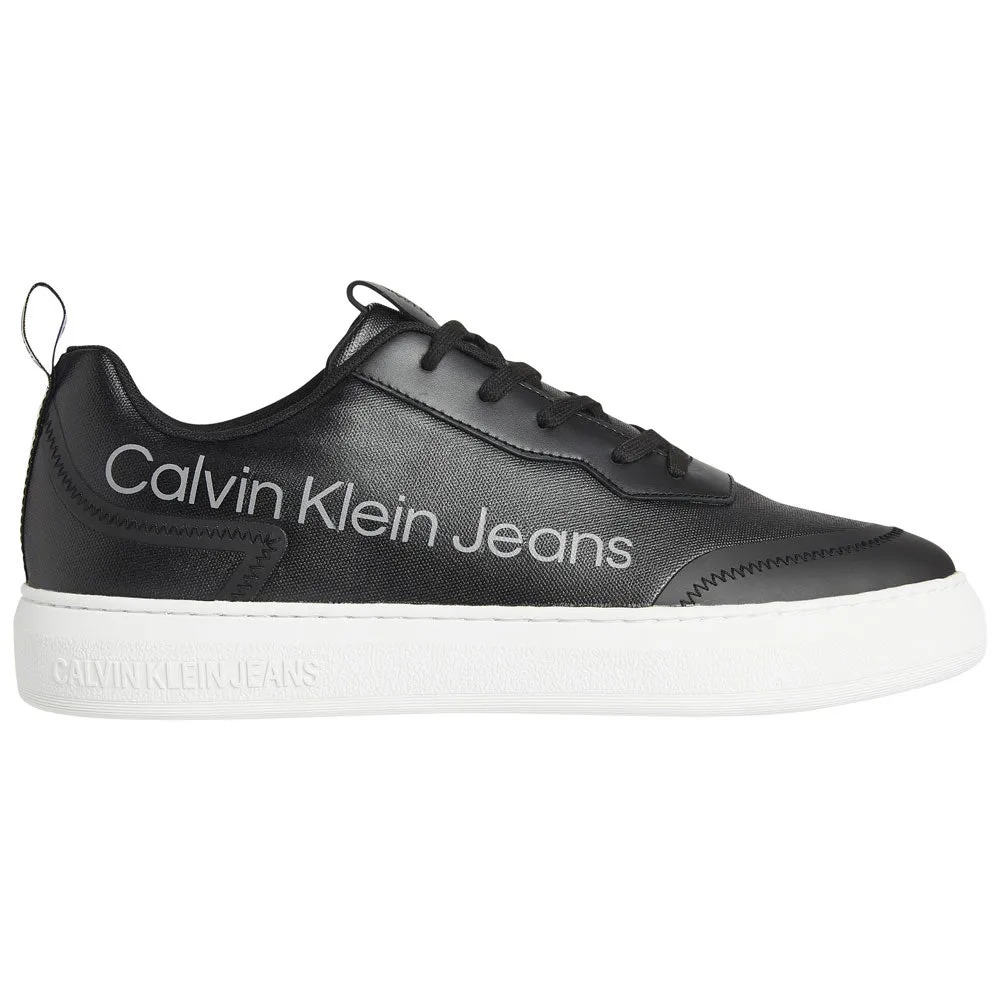 Casual Cupsole Sneakers With White Sole - Black