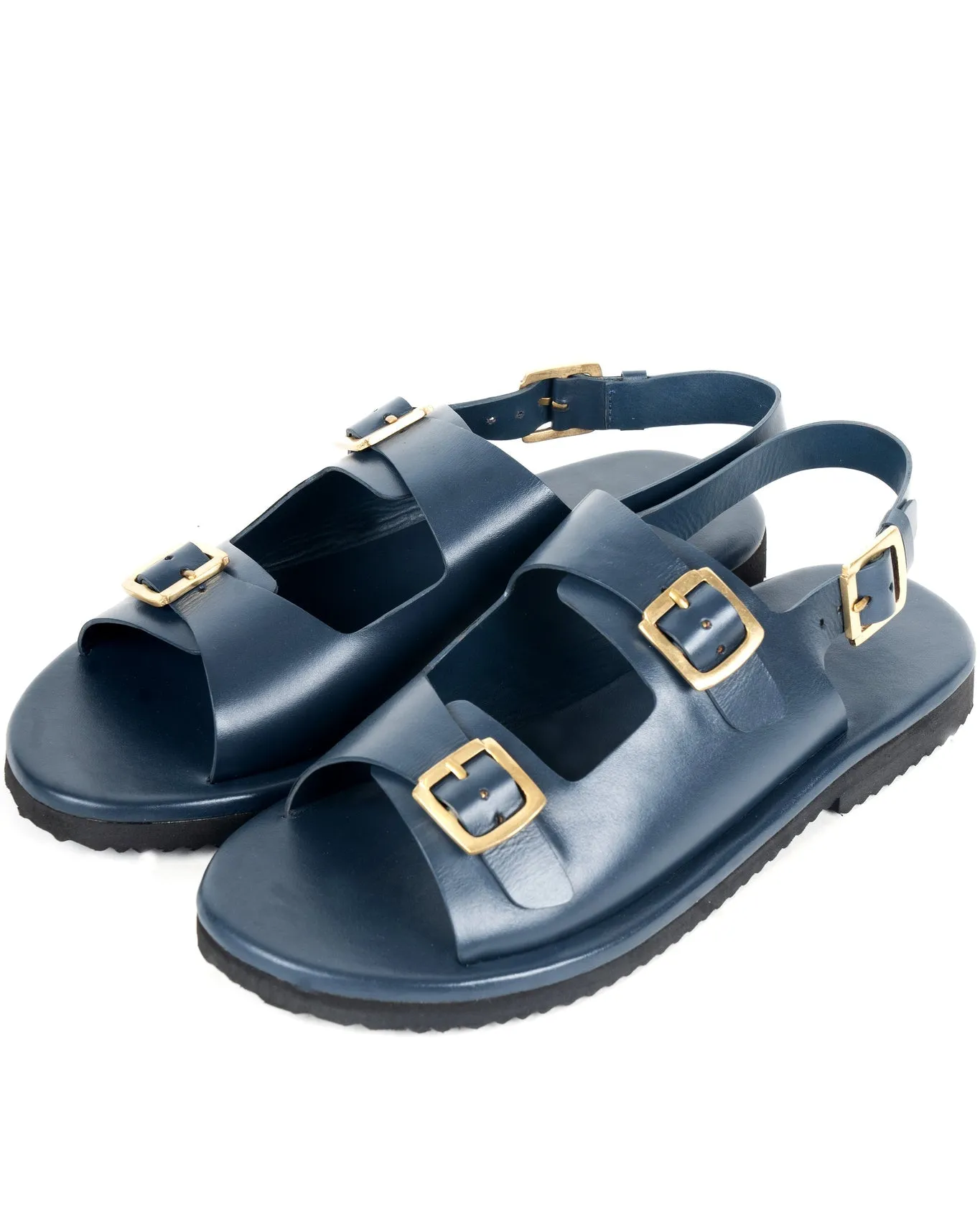 Classic Two Strap Leather Sandals for Men