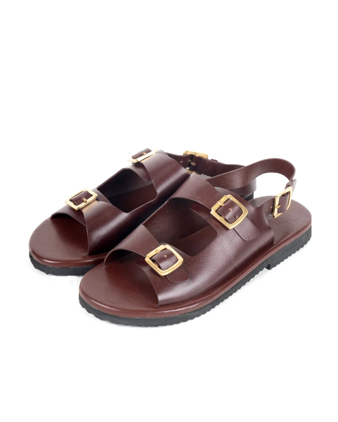 Classic Two Strap Leather Sandals for Men