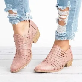Cut-out ankle boots for spring summer