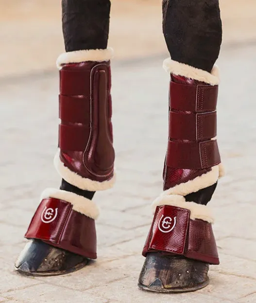 Equestrian Stockholm Bell Boots, Bordeaux Medium NEW