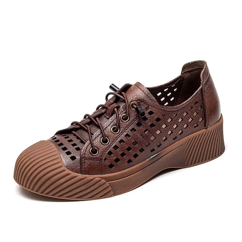 Fashion Breathable Leather Sneakers Women Casual Shoes FGCS03