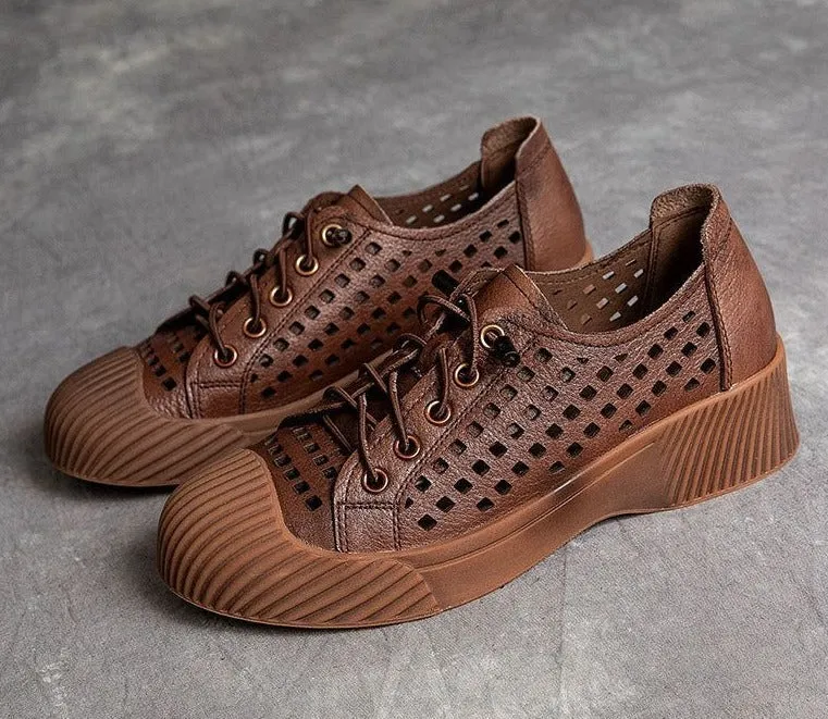 Fashion Breathable Leather Sneakers Women Casual Shoes FGCS03
