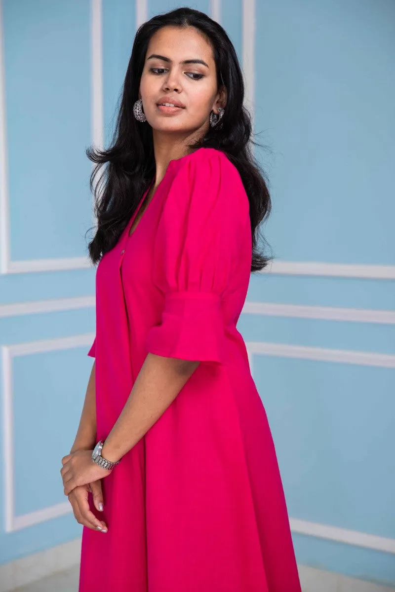 Forever Fuchsia Mid Length Dress