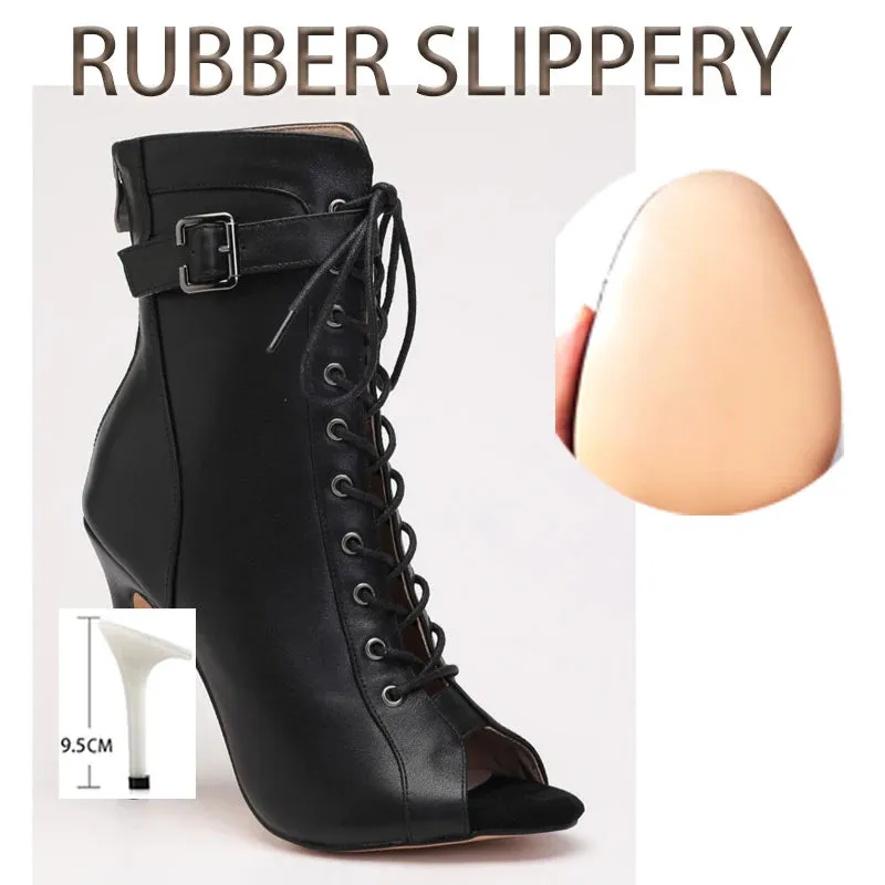Funki Buys | Boots | Women's High Heel Lace Up Dance Shoes