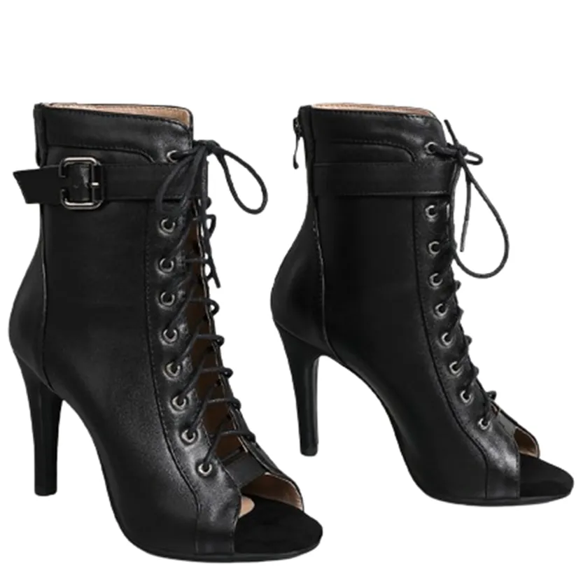 Funki Buys | Boots | Women's High Heel Lace Up Dance Shoes
