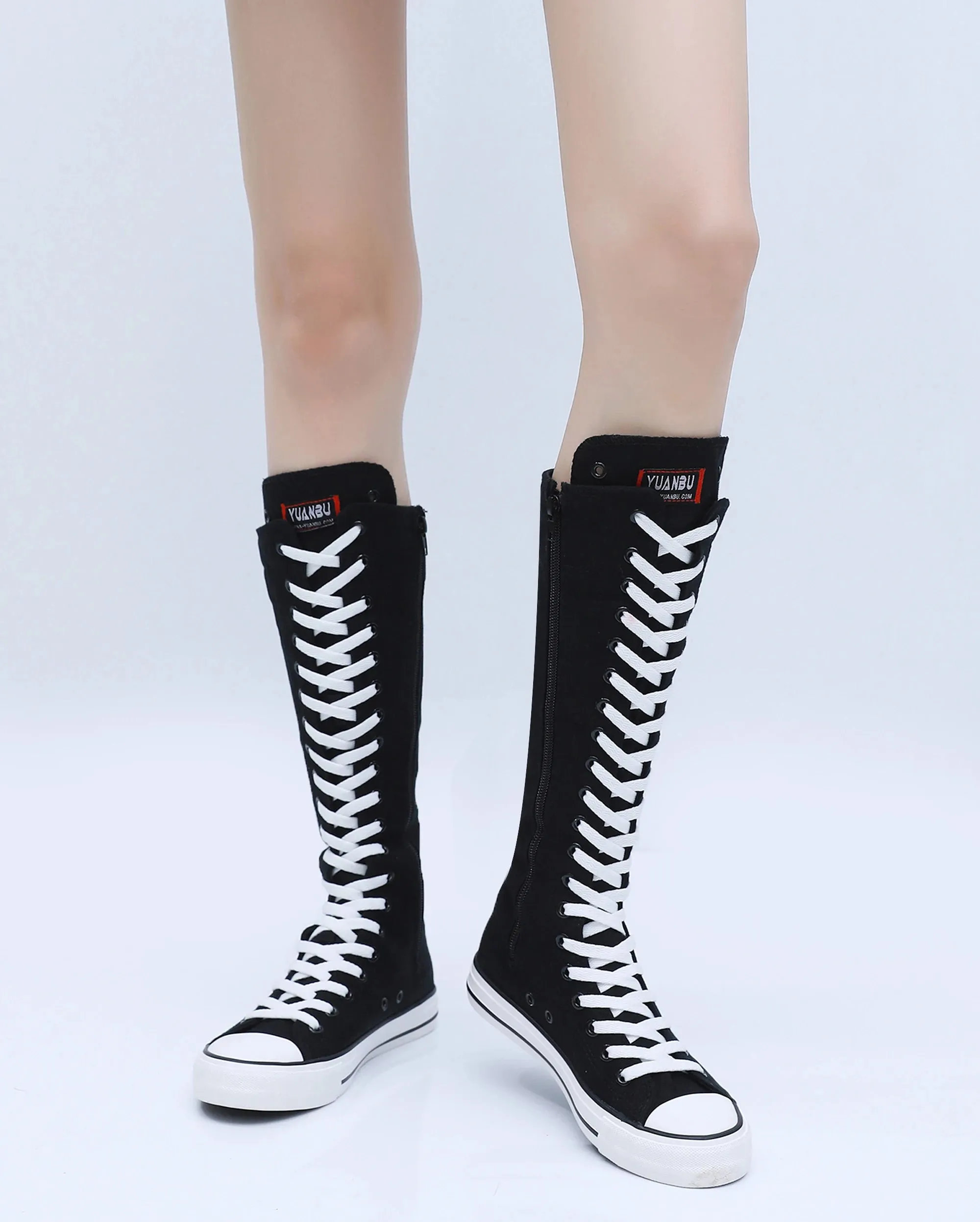 Funki Buys | Boots | Women's High Top Lace Up Canvas Boots