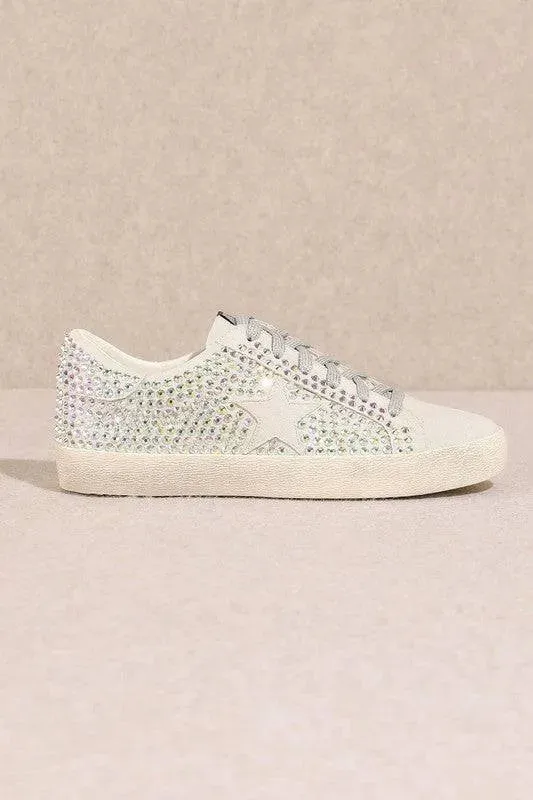 Glam Star Rhinestone Sneakers - Shimmering Style