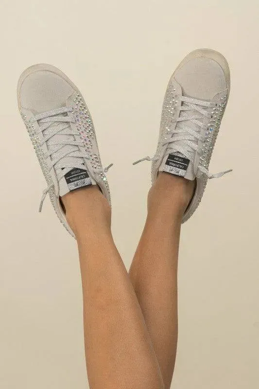 Glam Star Rhinestone Sneakers - Shimmering Style