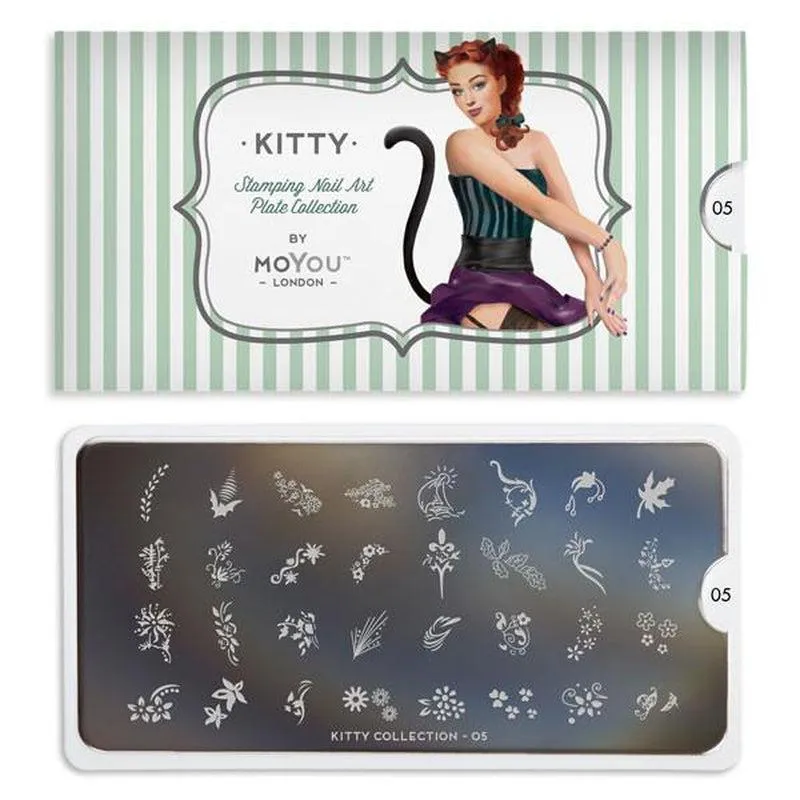 Kitty 05 ✦ Nail Stamping Plate
