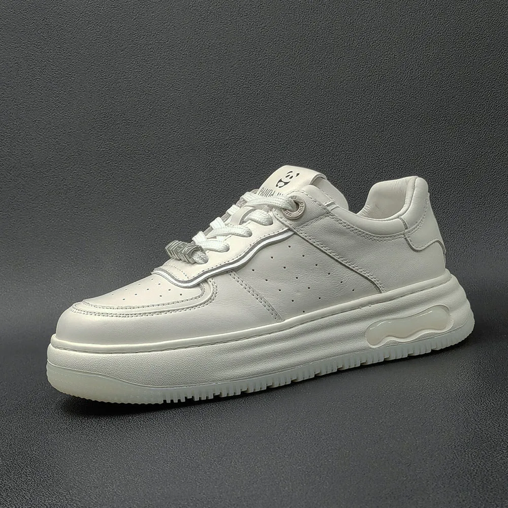 Men Fashion Breathable Leather Comfort Casual Sneakers