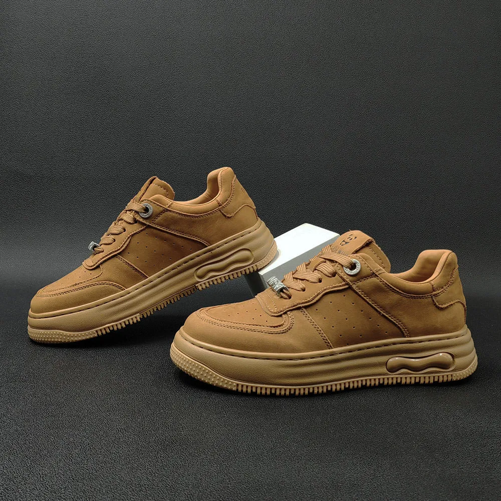 Men Fashion Breathable Leather Comfort Casual Sneakers