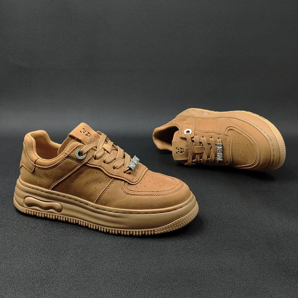 Men Fashion Breathable Leather Comfort Casual Sneakers