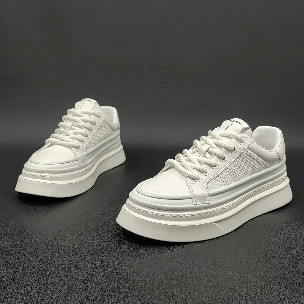 Men Minimalist Breathable Leather Fashion Casual Sneakers