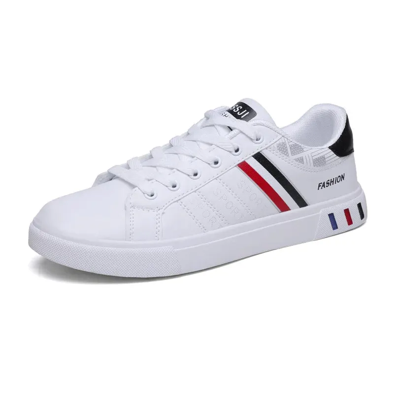 Men's Lightweight Breathable Flat Leather Sneakers