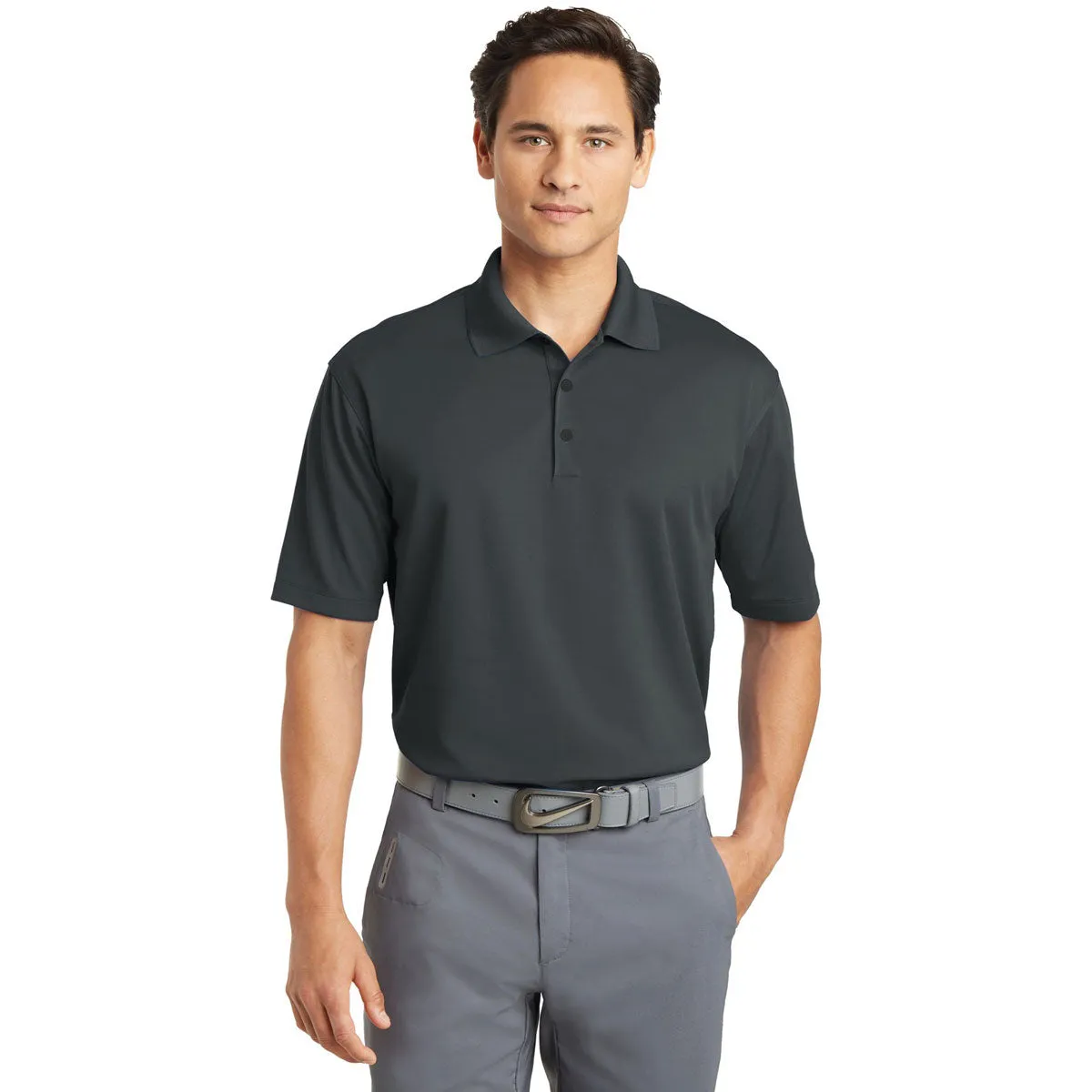 Nike Men's Anthracite Dri-FIT Micro Pique Polo