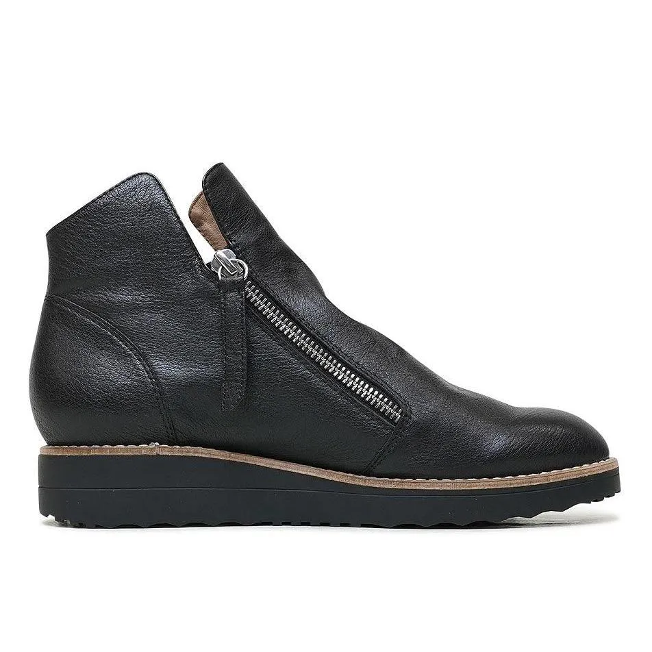 Ohmy Black/ Black Leather Ankle Boots