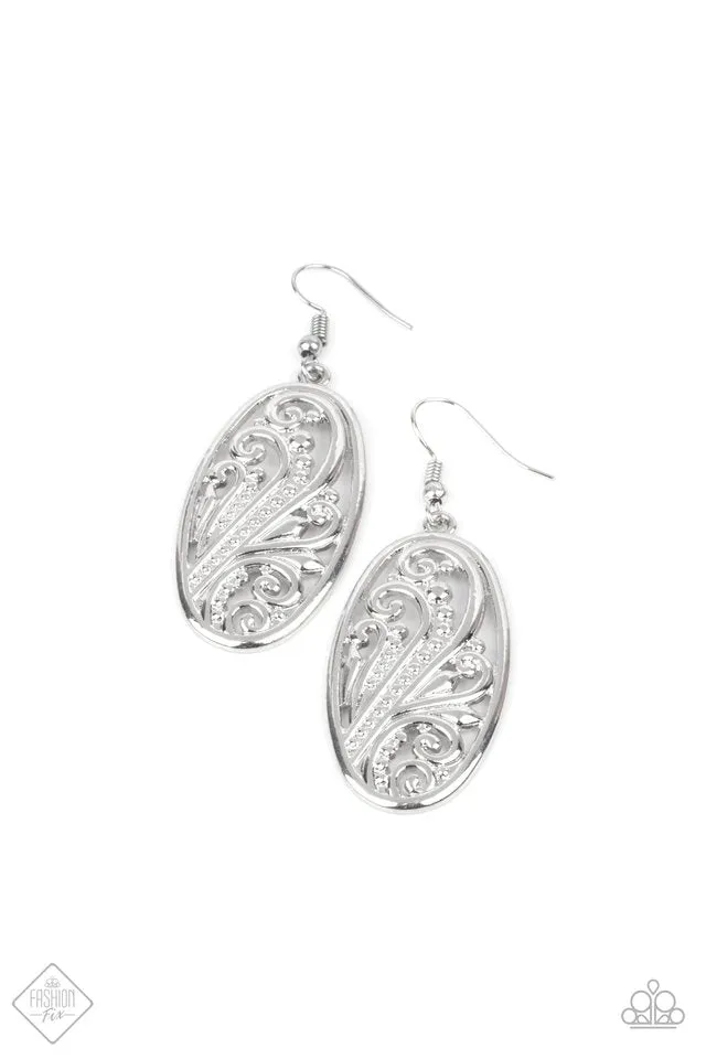 Paparazzi Earring ~ High Tide Terrace - Silver