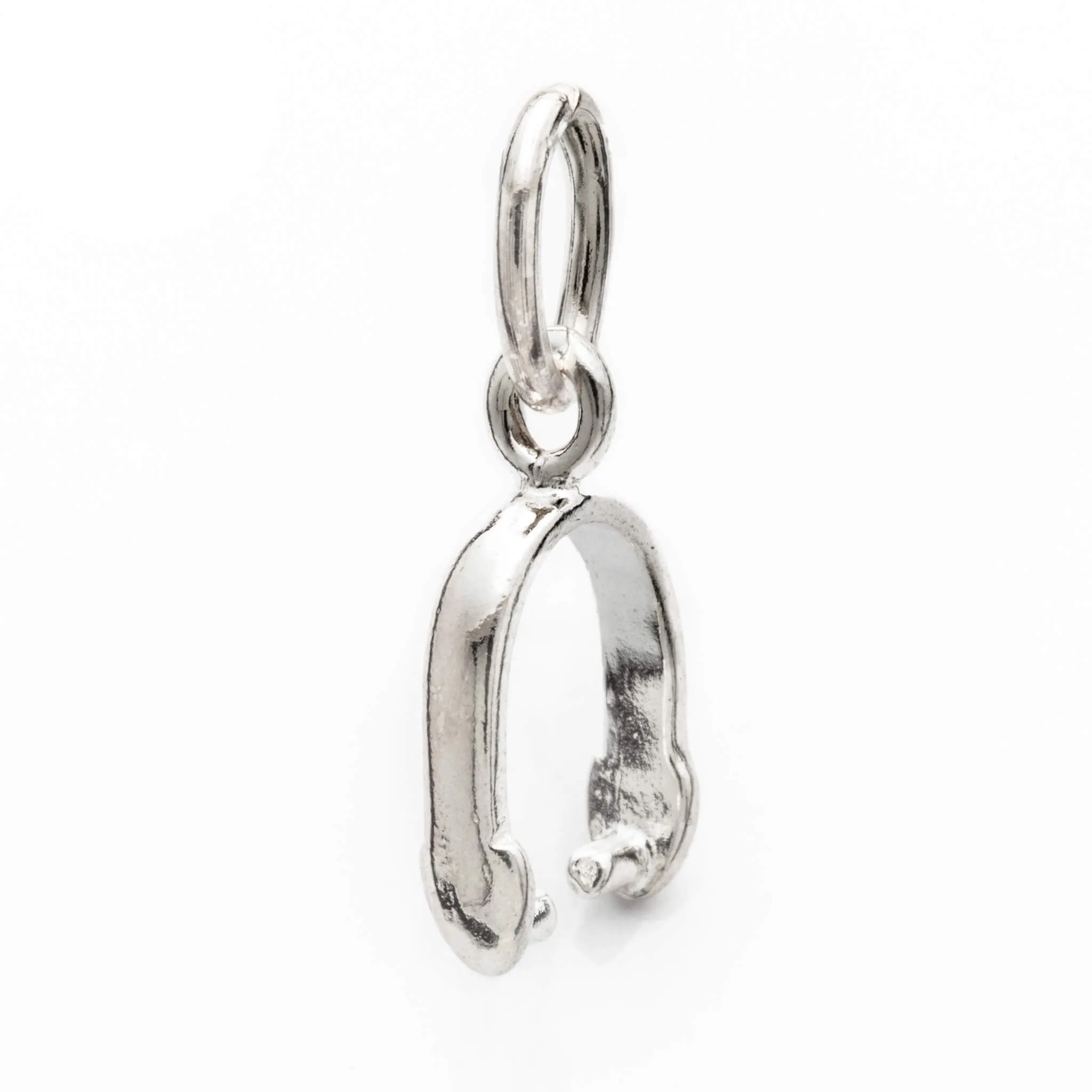 Pinch Bail with Loop in Sterling Silver 18.4x7.7mm