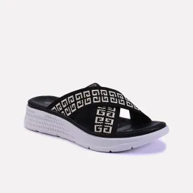 Poppy Black Casual Slippers 0412620