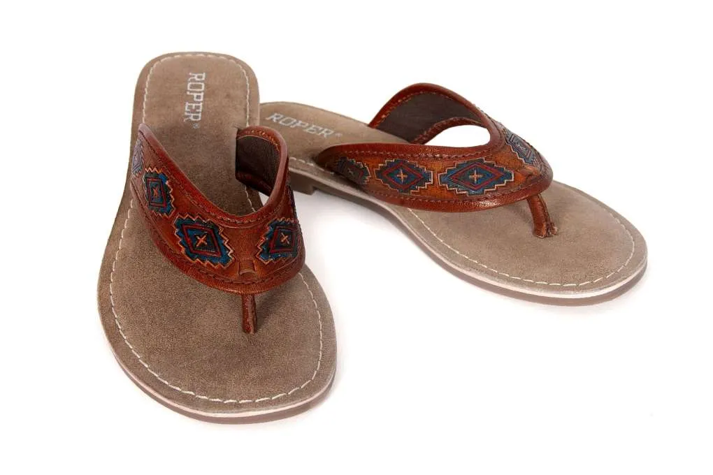 Roper Ladies Penelope Aztec Tan Tooled