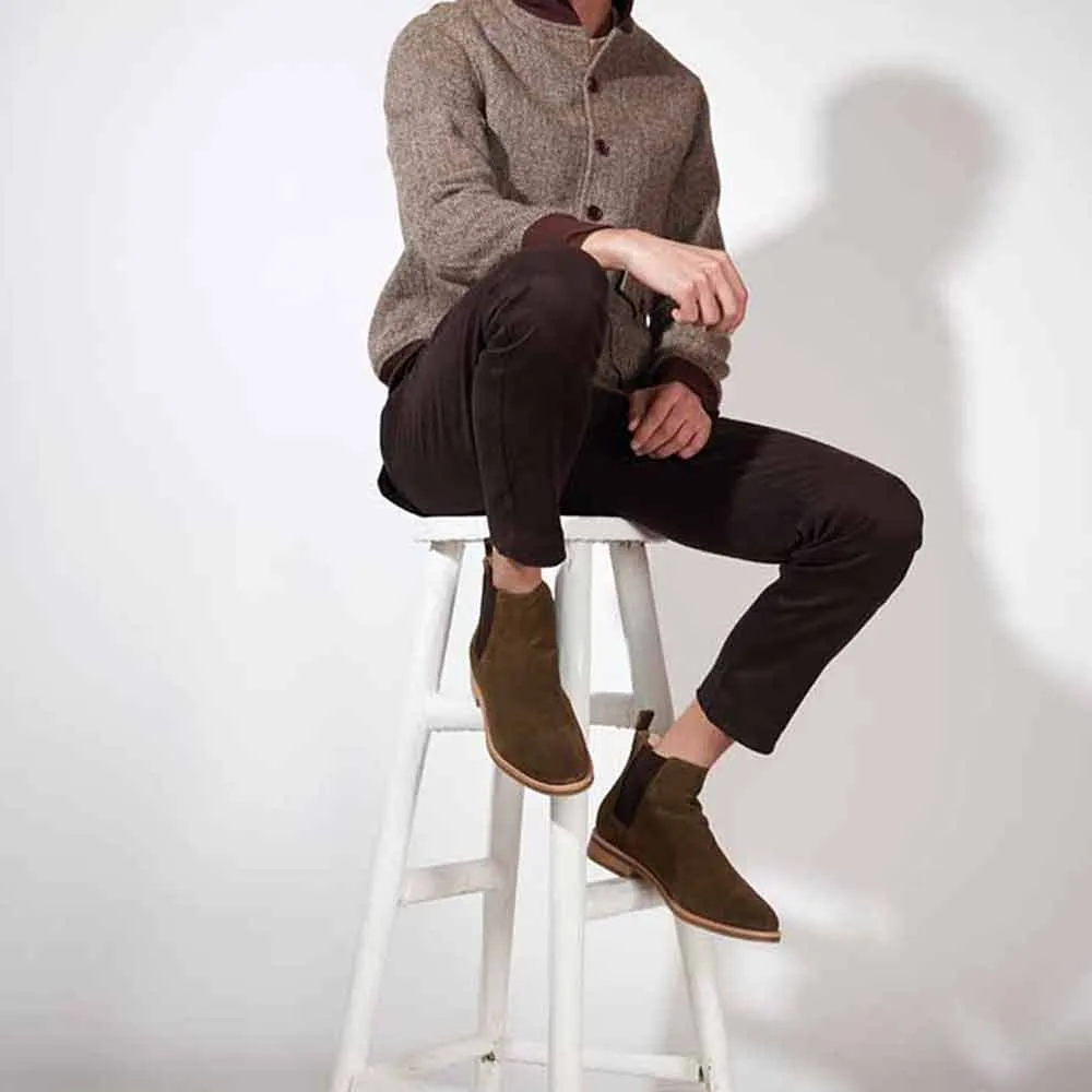 Saint G Olive Suede Chelsea Boots