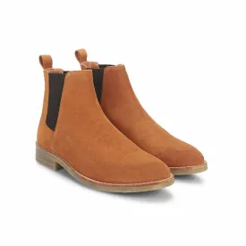 Saint G Tan Leather Chelsea Boots