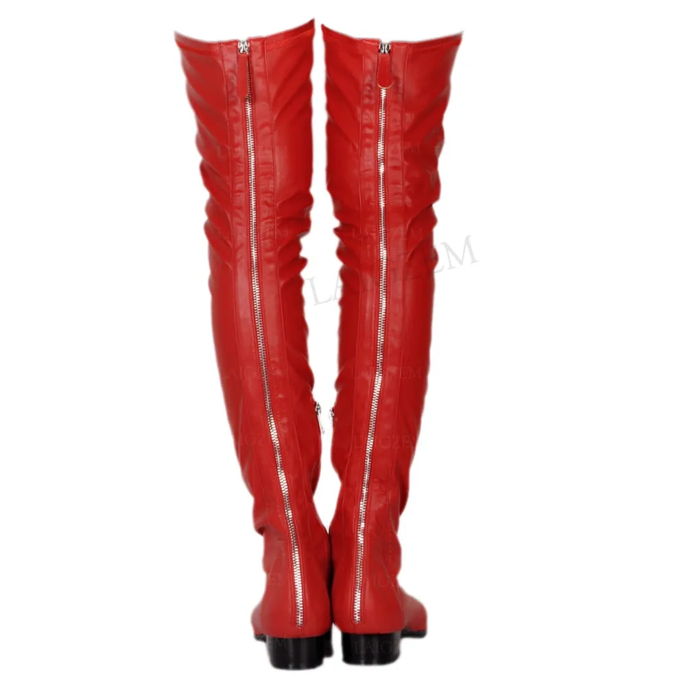 Spring Summer Women Boots Thigh High Boots Low Heels