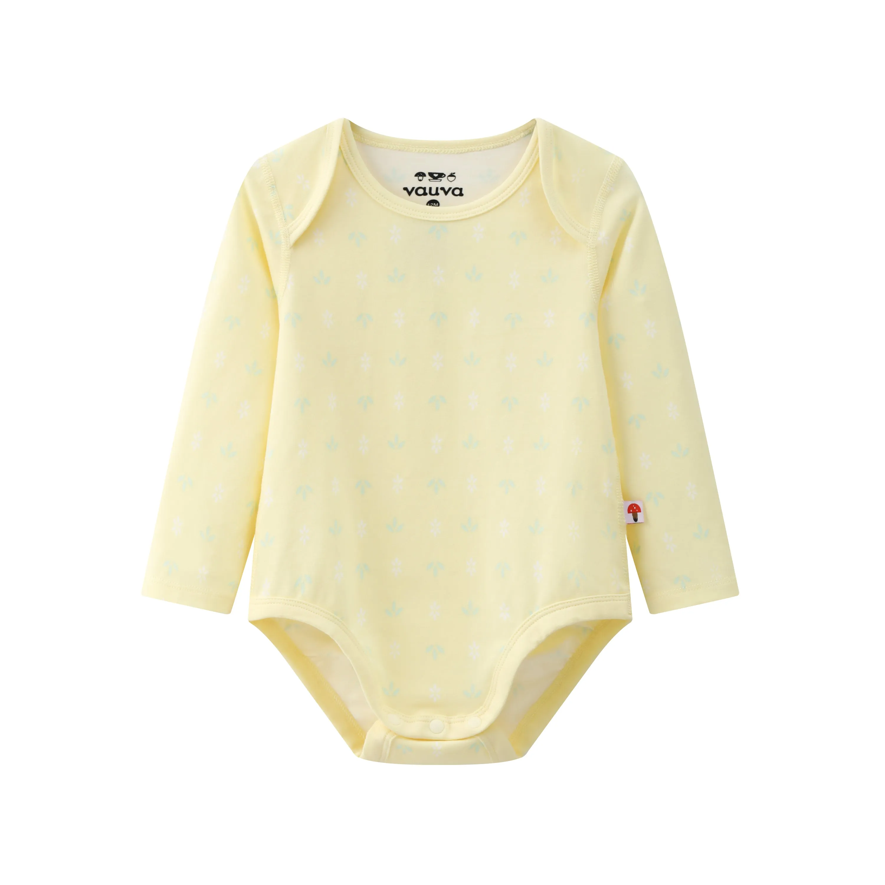Vauva BBNS - Organic Cotton White/Light Yellow Bodysuits (2-pack)